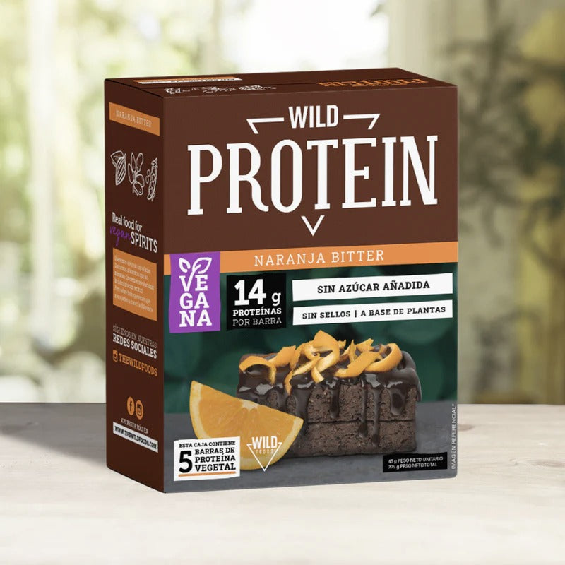Wild Protein caja 5 unidades sabor Choc/Naranja Vegana